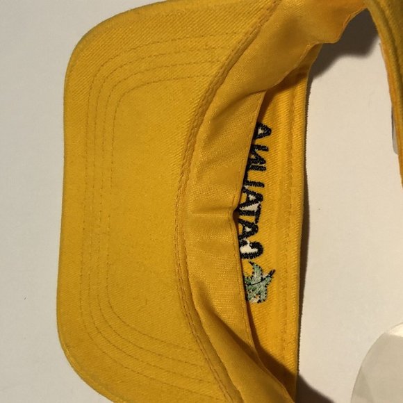 Vintage Kee And Ed Yellow Embroidered Catalina Island Adjustable Golf Visor Hat - Picture 10 of 11